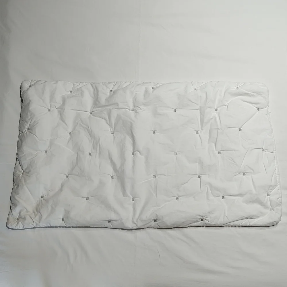 West Elm White Silver Tufted King Pillow Sham Cover
